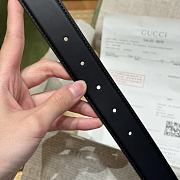 Gucci Black Belt 4cm 02 - 5