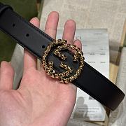 Gucci Black Belt 4cm 02 - 2