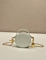 Prada Mini Pouch White Saffiano 8x8x3.5cm - 2