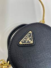 Prada Mini Pouch Black Saffiano 8x8x3.5cm - 5