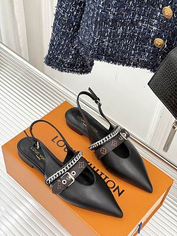 Louis Vuitton LV Slingback Black Flat