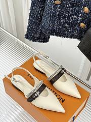 Louis Vuitton LV Slingback White Flat - 1