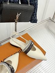 Louis Vuitton LV Slingback White Flat - 2