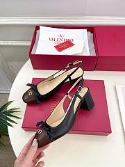 Valentino Valet Slingback Ballerina Black Brown Flat 6cm - 1