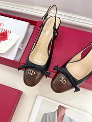 Valentino Valet Slingback Ballerina Black Brown Flat 6cm - 5