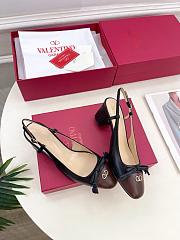Valentino Valet Slingback Ballerina Black Brown Flat 6cm - 2
