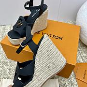 Louis Vuitton LV Isola Wedge Sandal Black 8cm - 2