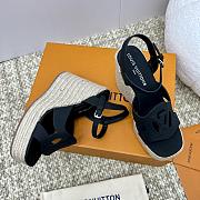 Louis Vuitton LV Isola Wedge Sandal Black 8cm - 3