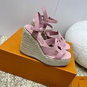 Louis Vuitton LV Isola Wedge Sandal Pink 8cm - 1