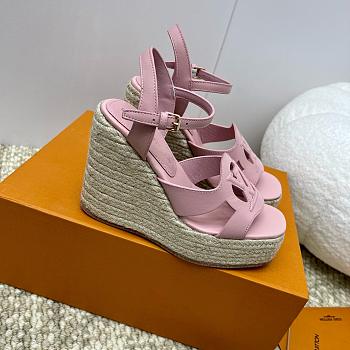 Louis Vuitton LV Isola Wedge Sandal Pink 8cm