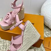 Louis Vuitton LV Isola Wedge Sandal Pink 8cm - 4