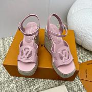 Louis Vuitton LV Isola Wedge Sandal Pink 8cm - 2