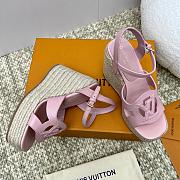 Louis Vuitton LV Isola Wedge Sandal Pink 8cm - 3