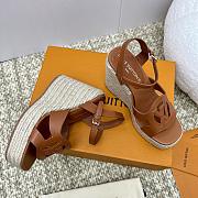 Louis Vuitton LV Isola Wedge Sandal Brown 8cm - 2