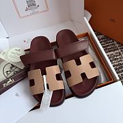 Hermes Chypre Wine Beige Sandal - 4