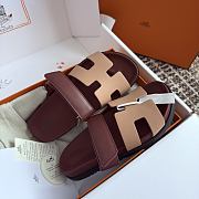 Hermes Chypre Wine Beige Sandal - 3