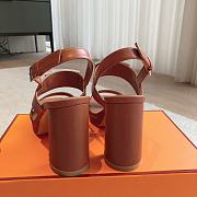 Hermes Ilona 90 Sandal Brown Heel - 5