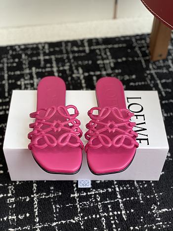 Loewe Petal Anagram Slide Soft Calfskin Pink