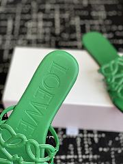 Loewe Petal Anagram Slide Soft Calfskin Green - 5