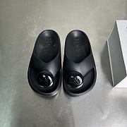 Loewe x Paula's Ibiza Foam Black Bubble Slides - 2
