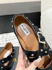 Alaïa Suede Embellished Criss-Cross Ballet Flats - 2