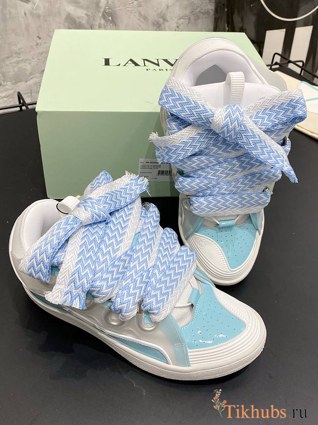 Lanvin Curb Sneaker White Light Blue - 1