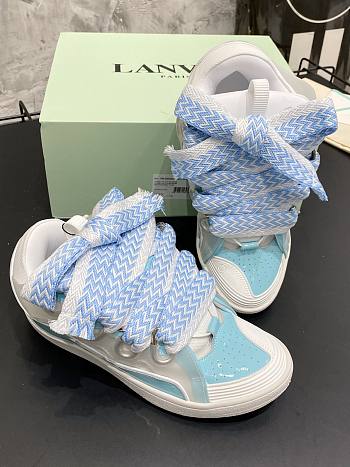 Lanvin Curb Sneaker White Light Blue