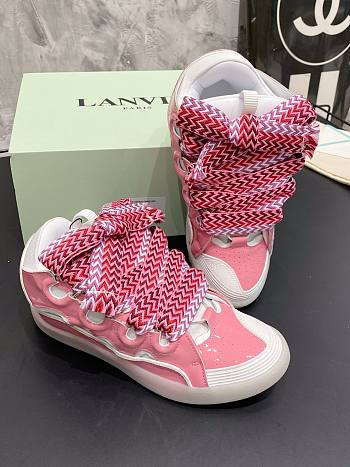 Lanvin Curb Sneaker White Pink