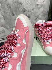 Lanvin Curb Sneaker White Pink - 5