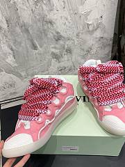 Lanvin Curb Sneaker White Pink - 4