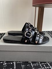 Balenciaga City Mule Flat Black Arena Lambskin - 4