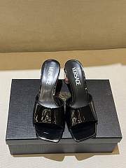 Versace Bright Crystal Patent Black Mules 70 mm - 4