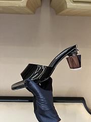 Versace Bright Crystal Patent Black Mules 70 mm - 3