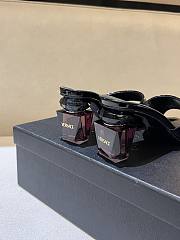 Versace Bright Crystal Patent Black Mules 70 mm - 2