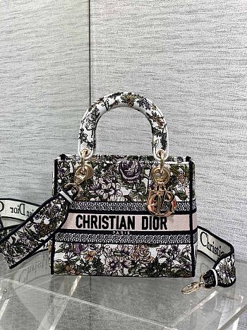 Dior Lady D-lite Bag Flower 24x11x20cm