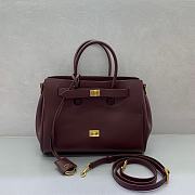 Balenciaga Bel Air Carry All Bag Small Dark Burgundy 30cm - 5