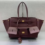 Balenciaga Bel Air Medium Carry All Bag Dark Burgundy 36.9x28.9x16cm - 1
