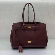 Balenciaga Bel Air Medium Carry All Bag Dark Burgundy 36.9x28.9x16cm - 2