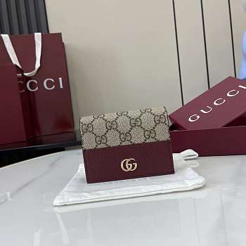Gucci Bi-color GG Marmont Small Wallet 11x8.5x3cm
