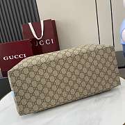 Gucci GG Emblem Medium Tote Bag Light Blue 38x25x15cm - 3