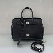 Balenciaga Bel Air Carry All Bag Small Black Silver 30cm - 2
