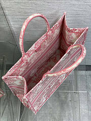 Dior Large Book Tote White Yarrow Pink 42x35x18.5cm - 5