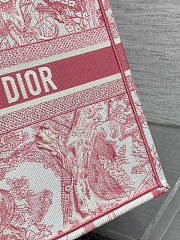 Dior Large Book Tote White Yarrow Pink 42x35x18.5cm - 2