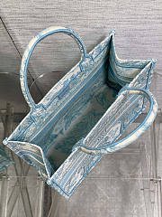 Dior Medium Book Tote White Celestial Blue 36.5x27.5x16.5cm - 6