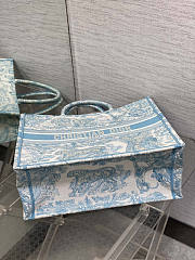 Dior Large Book Tote White Celestial Blue 42x35x18.5cm - 5