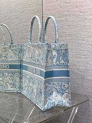 Dior Large Book Tote White Celestial Blue 42x35x18.5cm - 4
