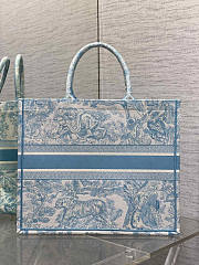 Dior Large Book Tote White Celestial Blue 42x35x18.5cm - 3