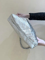 Chanel 22 Handbag Silver Metallic 35x37x7cm - 5