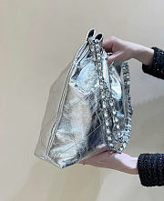 Chanel 22 Handbag Silver Metallic 35x37x7cm - 3