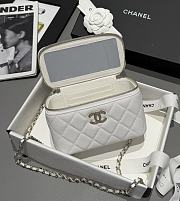 Chanel 25s Coco Crush Vanity Handle Caviar White 17x9.5x8cm - 6